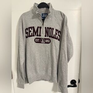 Blue 84 Gray FSU Seminoles Zip Up Sweater